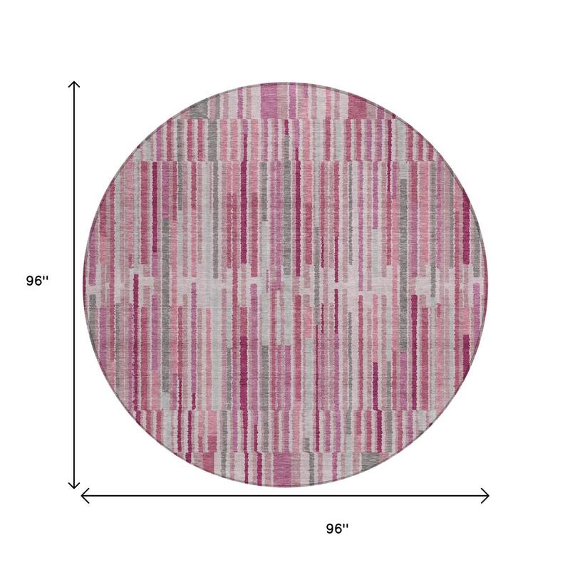 HomeRoots Striped Transitional Rectangle Outdoor Rug