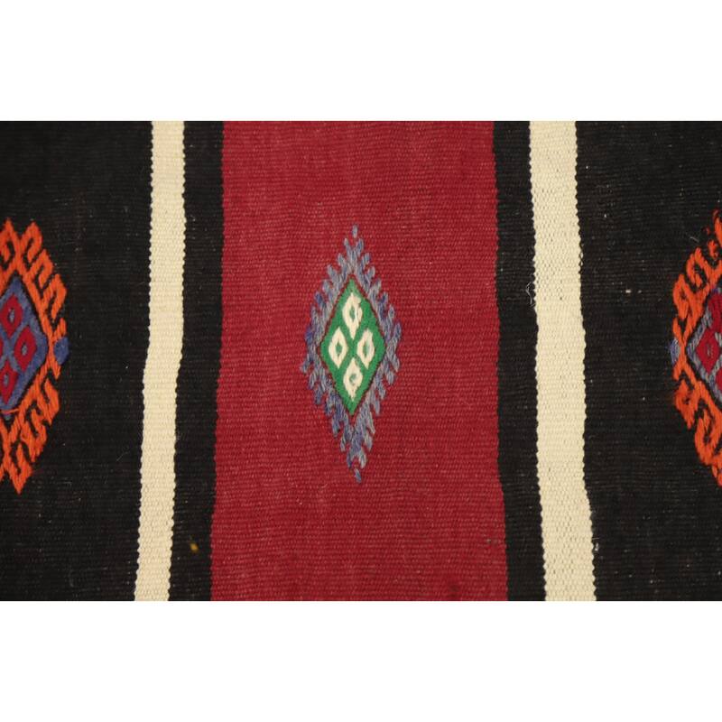 Hand Woven Oriental 100% Wool Carpet Southwestern Tribal Red Kilim Area Rug - 10' 8'' X 5' 11''