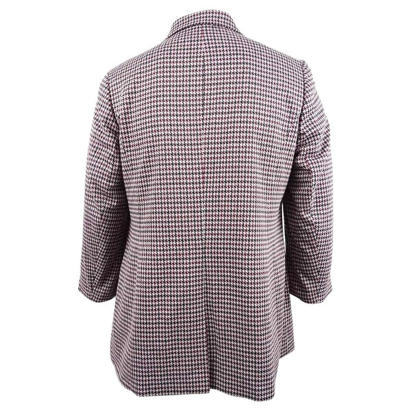 plus size houndstooth coat
