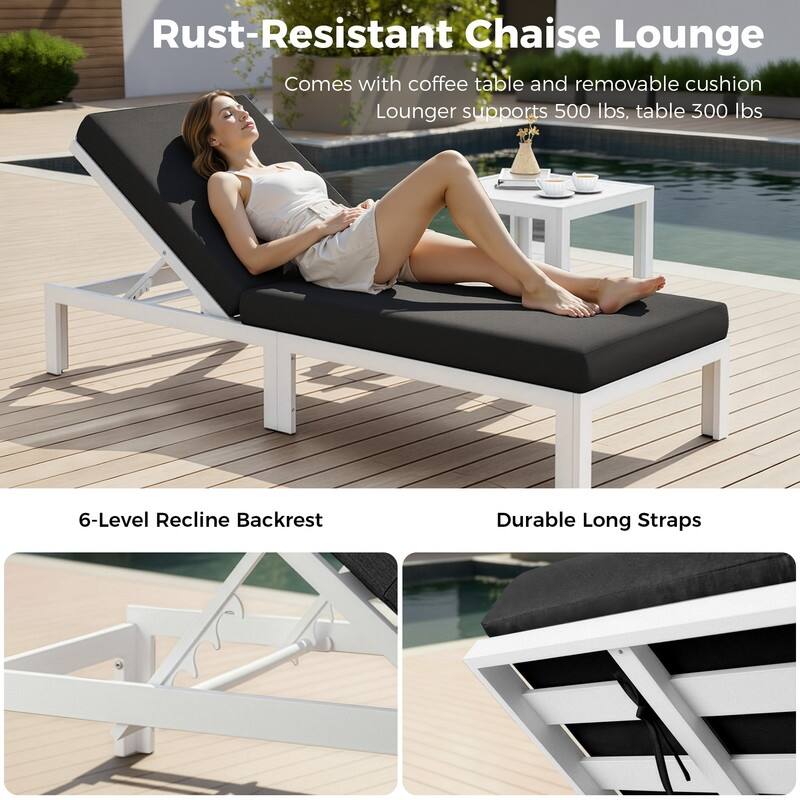 11-Piece Luxury Aluminum Outdoor Furniture Set with Chaise Lounge & Fire Pit Table, 29" Deep Seating Aluminum Patio Sectional