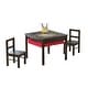 preview thumbnail 4 of 3, UTEX-2 in 1 Kids Activity Lego Table Set with Storage, Kids Table with 2 Chairs, Espresso with Red Drawer
