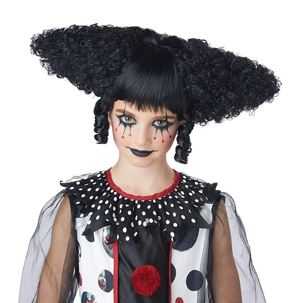 Creepy Clown Women�s Costume Wig Black Overstock 30665522