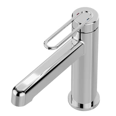 7"H Solid Brass Single Handle Single Hole Bathroom Sink Faucet