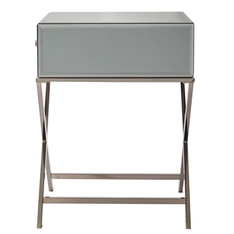 Camille X Base Mirrored Accent Campaign Table by iNSPIRE Q Bold