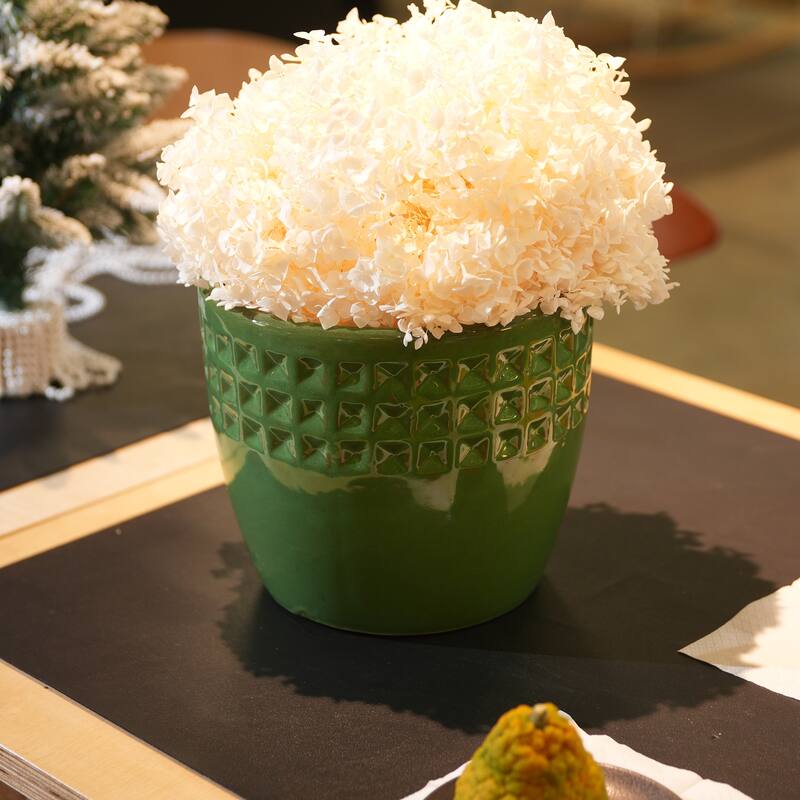 Anmytek Handmade Ceramic Planter Set of 3 for Orchids Succulents