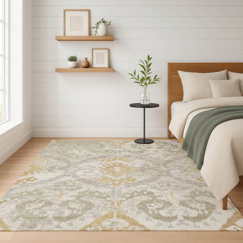 Machine Washable Indoor/ Outdoor Global Empire Chantille Rug