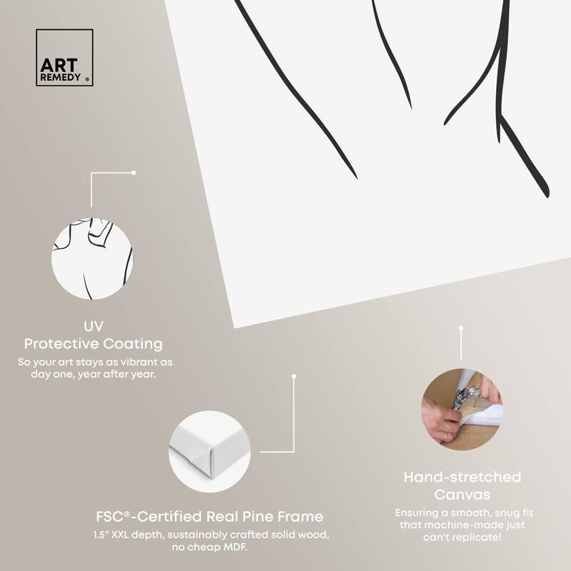 Woman in Contour Canvas by Art Remedy, Gallery Wrapped