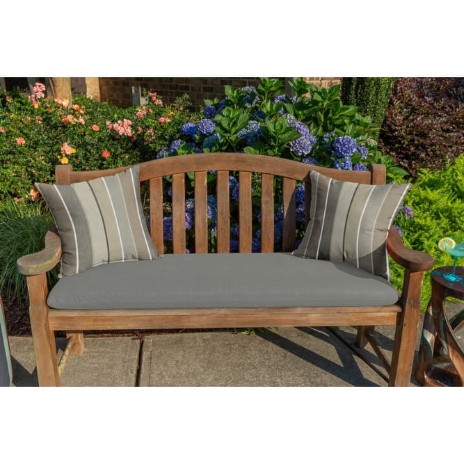 Sunbrella® Stripe Fabric 1-Piece Indoor/Outdoor Square Throw Pillow, 18"W x 18"L, Dolce Oasis