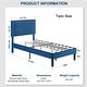 preview thumbnail 25 of 70, Kids Bed Frame, Height Adjustable Upholstered Bed, Twin Size Bed Set of 2