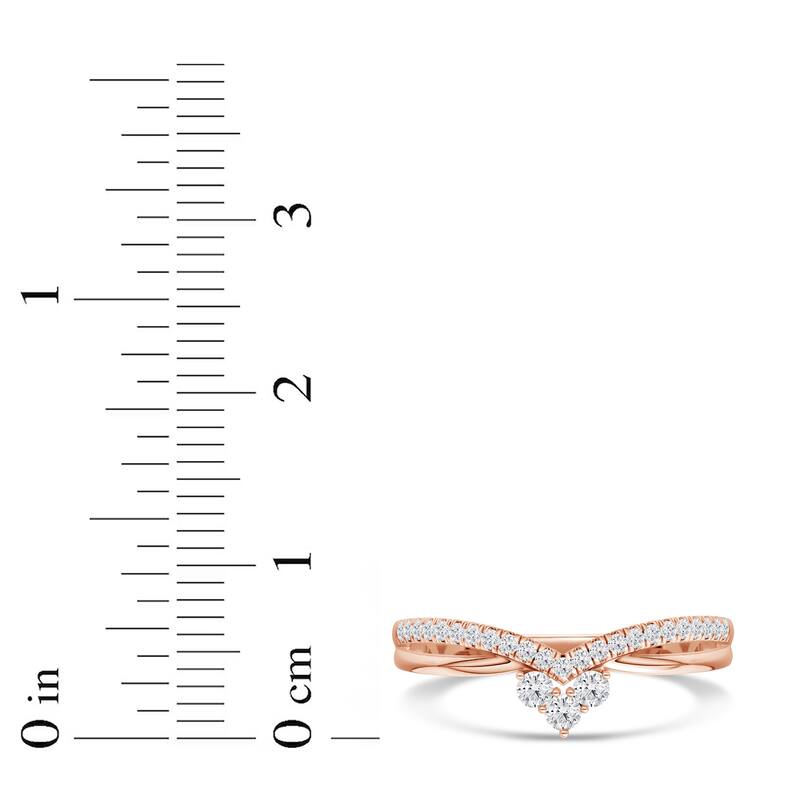 1/5ct TDW Diamond Contour Wedding Band in 10k Gold for Women