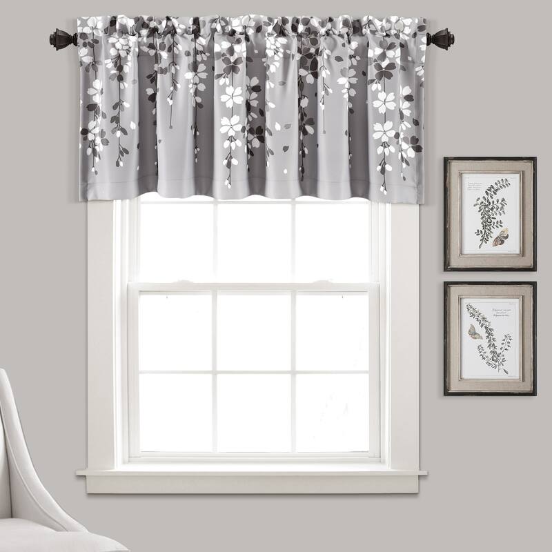Lush Decor Weeping Flower Room Darkening Window Curtain Valance - 52x18