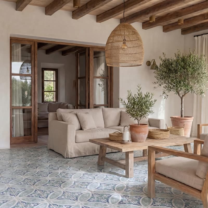 Merola Tile Magnolia Paulina 7-7/8" x 7-7/8" Porcelain Floor and Wall Tile