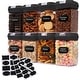 preview thumbnail 20 of 25, Cheer Collection Set of 8 Uniform Size Airtight Food Storage Containers Black