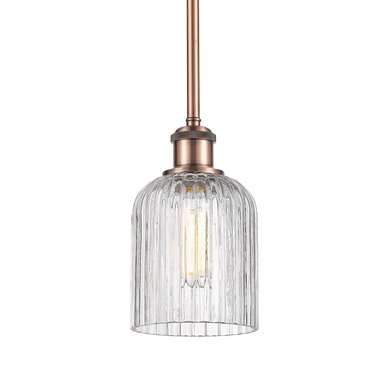 Innovations Lighting 516-1S-9-5 Bridal Veil Pendant Bridal Veil 5" - Antique Copper / Clear