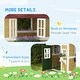 preview thumbnail 14 of 14, Outsunny Outdoor Kids Playhouse, Wooden Playhouse with Doors, Windows, Planter Pots and Boxes for Toddlers 3-8 Years
