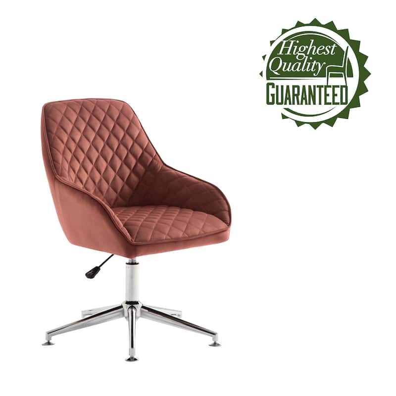 Porthos Home Vinita Height Adjustable Swivel Office Chair, Velvet Upholstery