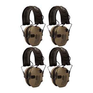 Walker's Razor Shooting Ear Protectors (Distressed Flag) 4-Pack - Khaki ...