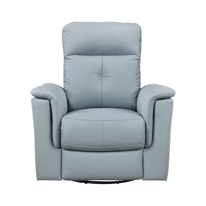 Monte 35.5" Leather Swivel Glider Manual Recliner - 360-Degree Swivel