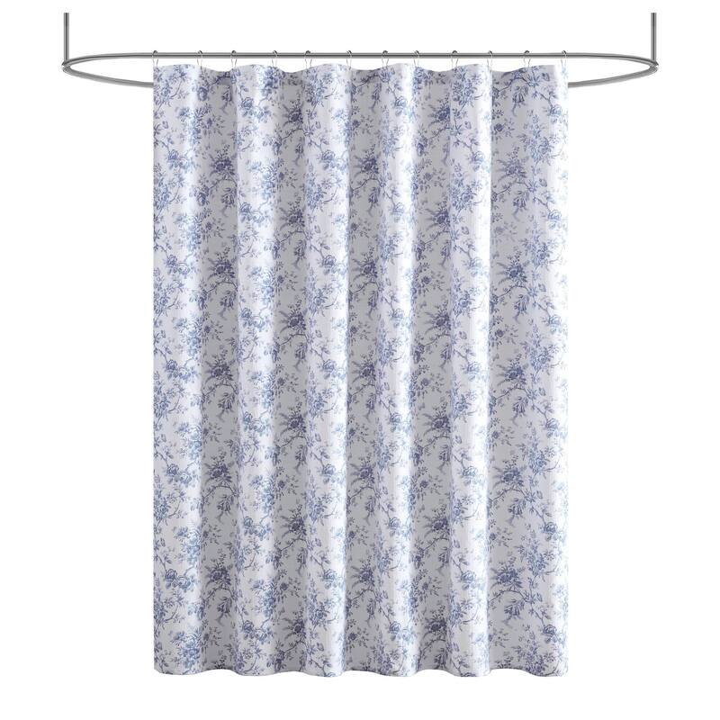 Laura Ashley Walled Garden Shower Curtain -- slub dobby 180gsm
