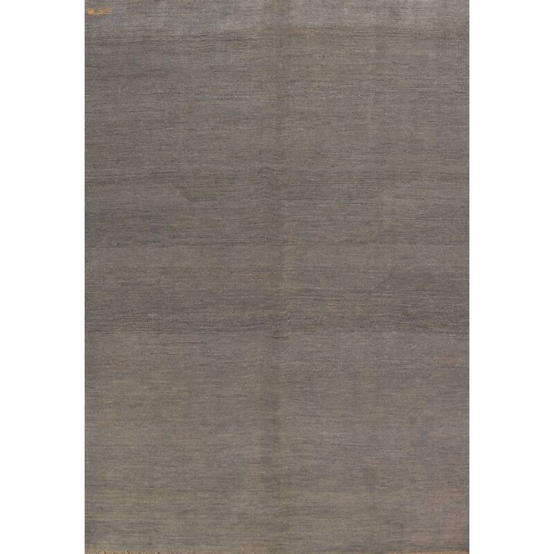 Modern Gray Gabbeh Oriental Area Rug Handmade Wool Carpet - 5'4" x 7'8"
