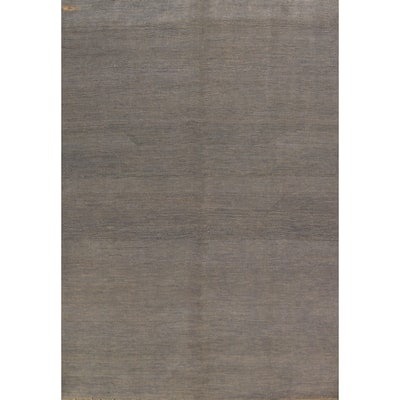 Modern Gray Gabbeh Oriental Area Rug Handmade Wool Carpet - 5'4" x 7'8"