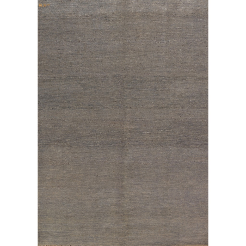 Modern Gray Gabbeh Oriental Area Rug Handmade Wool Carpet - 5'4" x 7'8"