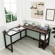 preview thumbnail 29 of 43, Max and Lily Corner Desk w/ Shelves Espresso