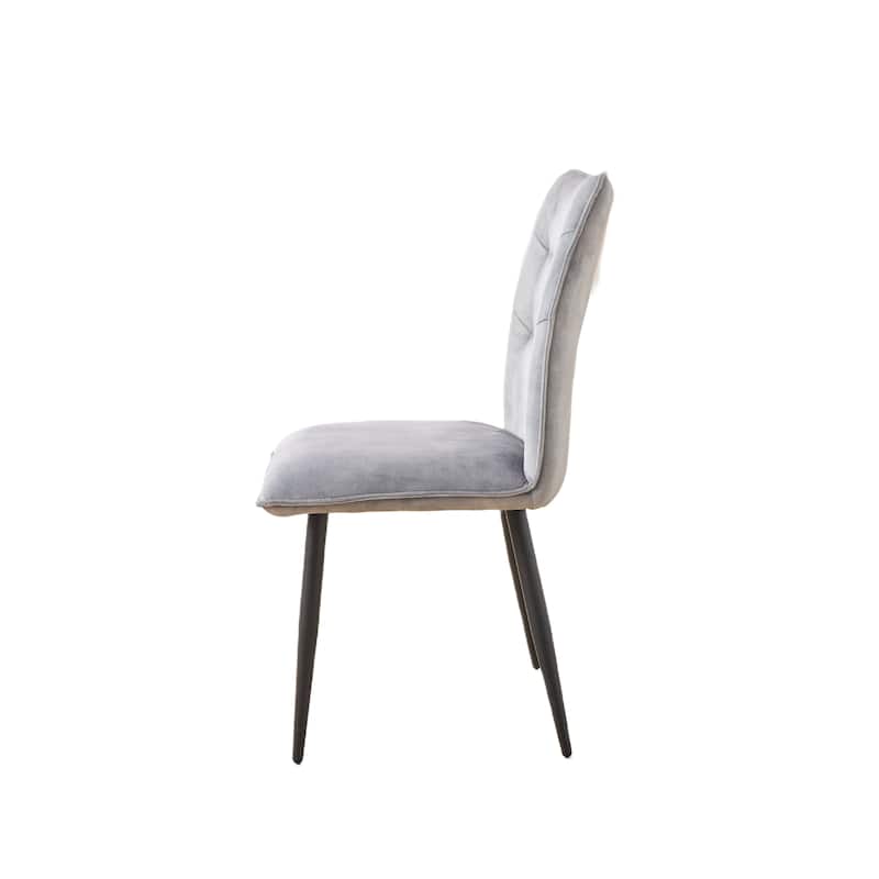 Modern Velvet Dining Chairs 2-Piece Set-Soft Cushioned Seats with Iron Frames