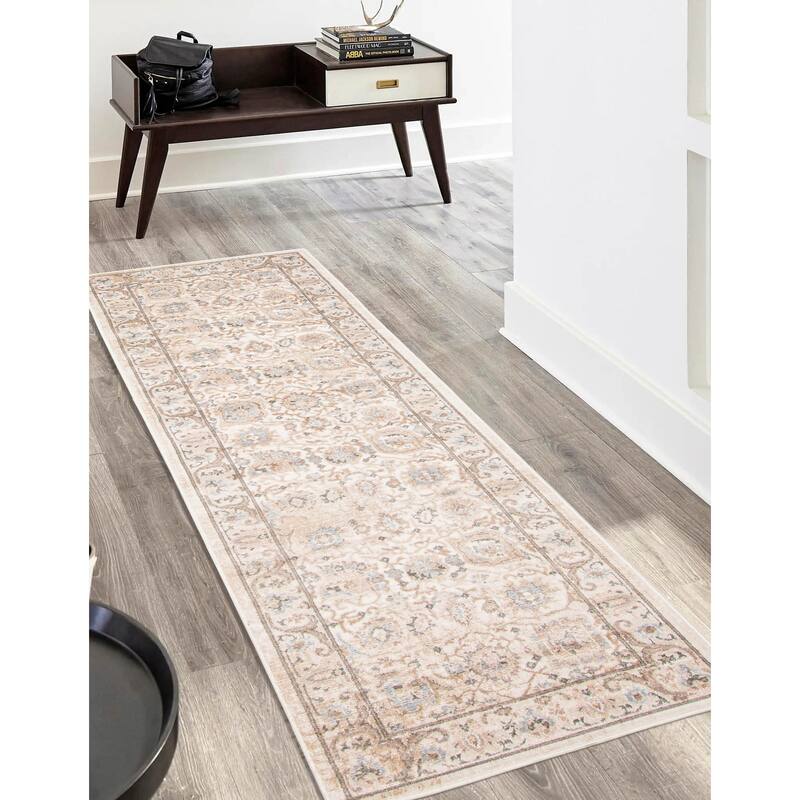 ECARPETGALLERY Machine Woven Tuscany Ivory Area Rug