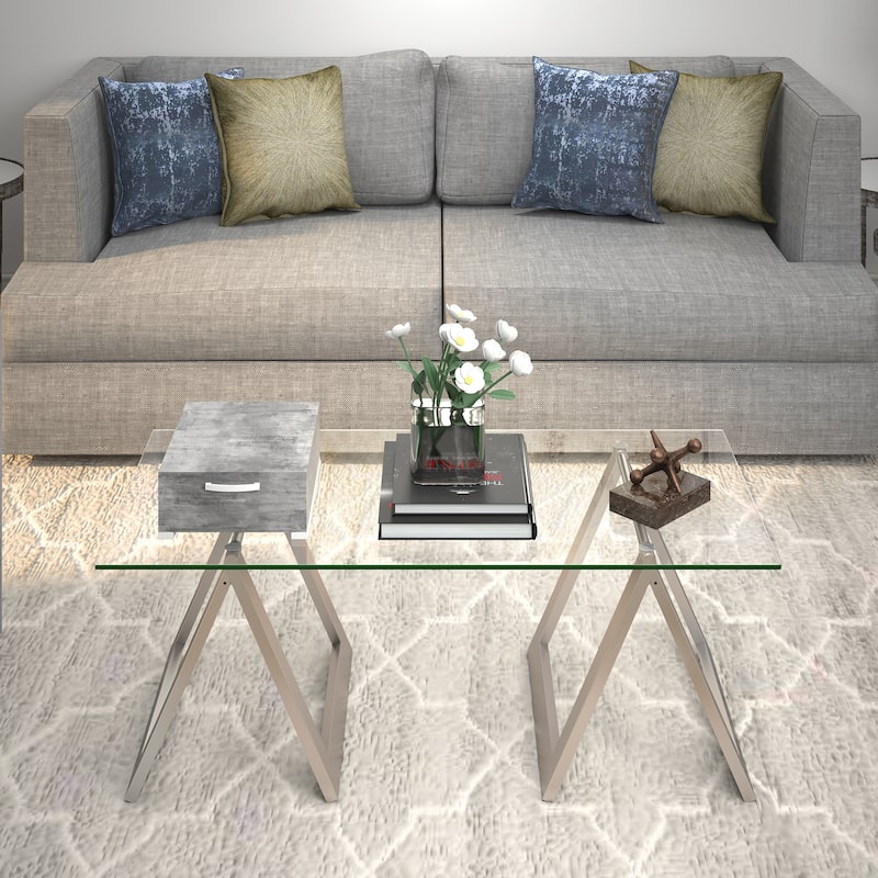 Modara Sawhorse Leg Coffee Table (Optional Finishes)