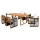 preview thumbnail 39 of 39, Christopher Knight Home - Modern Outdoor Acacia Wood Dining Set with Cushions and Handwoven Rope Chairs