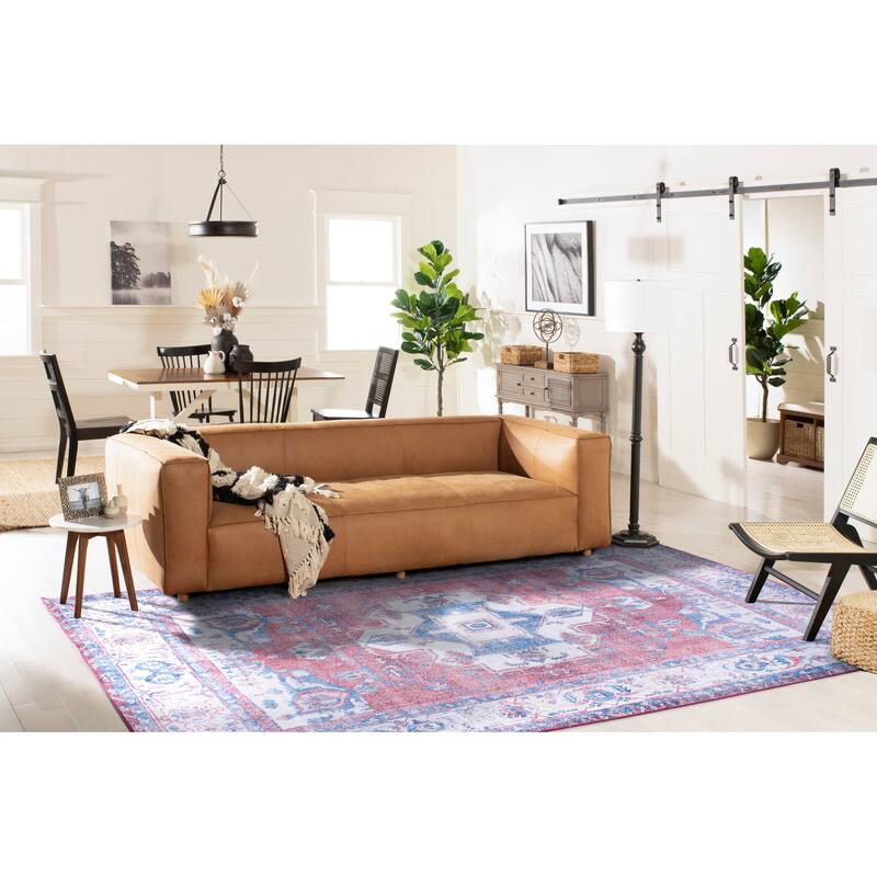 SAFAVIEH Serapi Machine Washable Adina Shabby Chic Distressed Rug