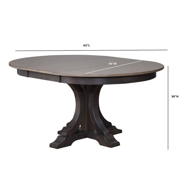 Art Deco Antiqued Grey Stone/Black Stone Transitional X-Back 5-Piece Dining Set