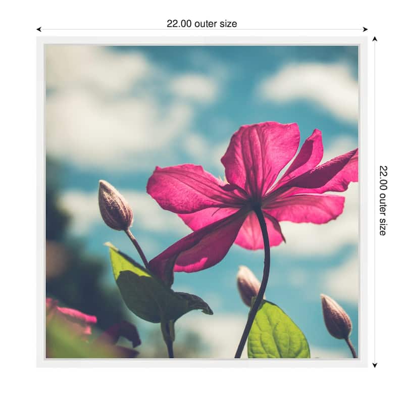 Kate and Laurel Sylvie Flower in the Sky Framed Canvas by Stephanie Klatt