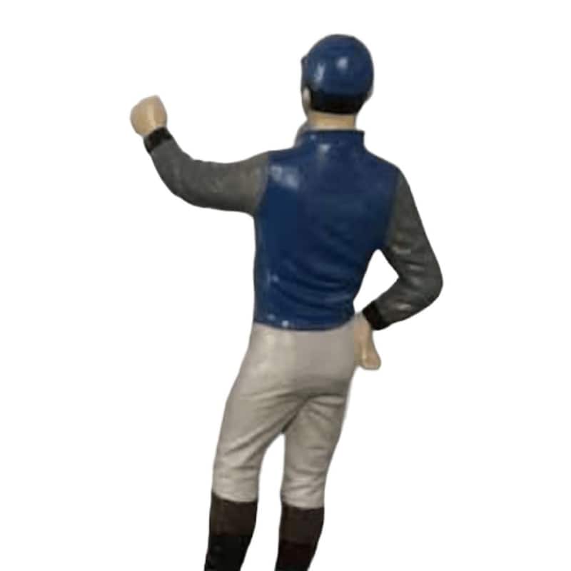 Classic Lawn Jockey Blue White Sleeves Garden Statue