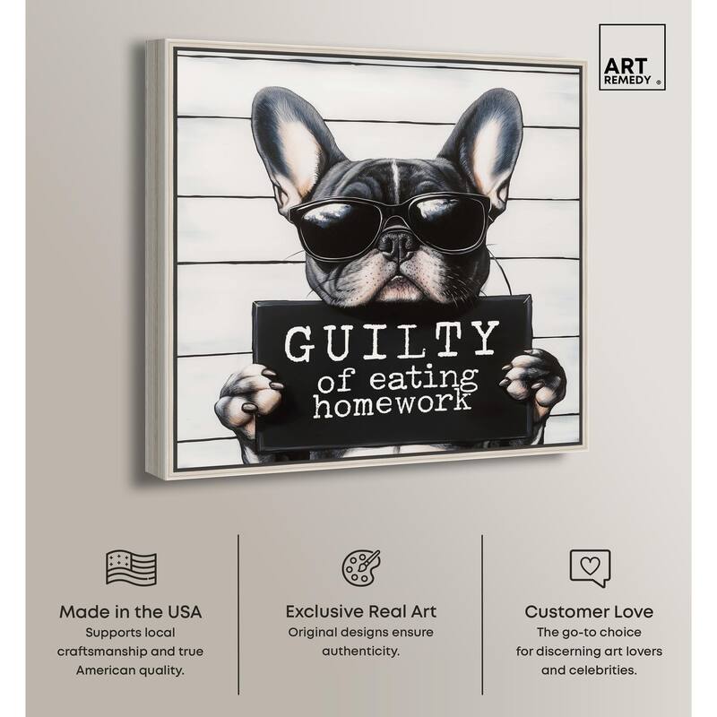 Guilty of Eating Homework Canvas by Art Remedy
