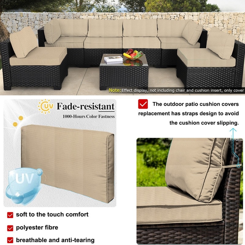 Sofa Outdoor Cushions With Covers Outdoor Cushion Slipcovers