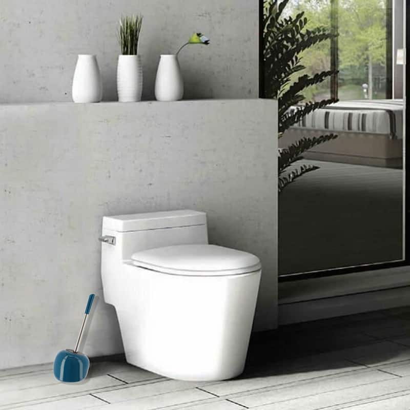 PISE Freestanding Toilet Brush and Holder Set - 15"H x 6"L x 6" W