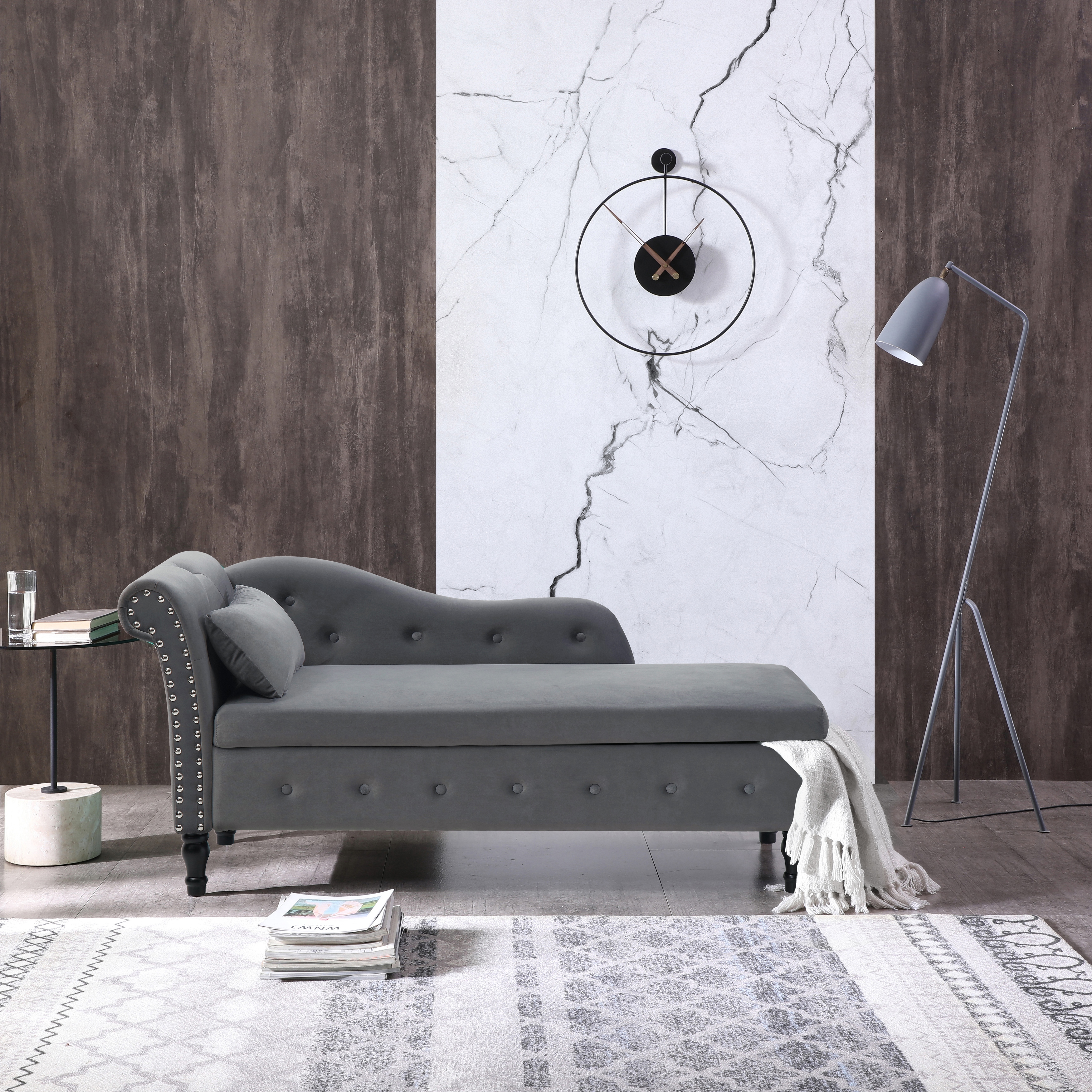 Lounge bench with storage store