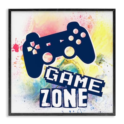 Stupell Game Zone on Modern Splatter Framed Giclee Art Design By Marcus Prime