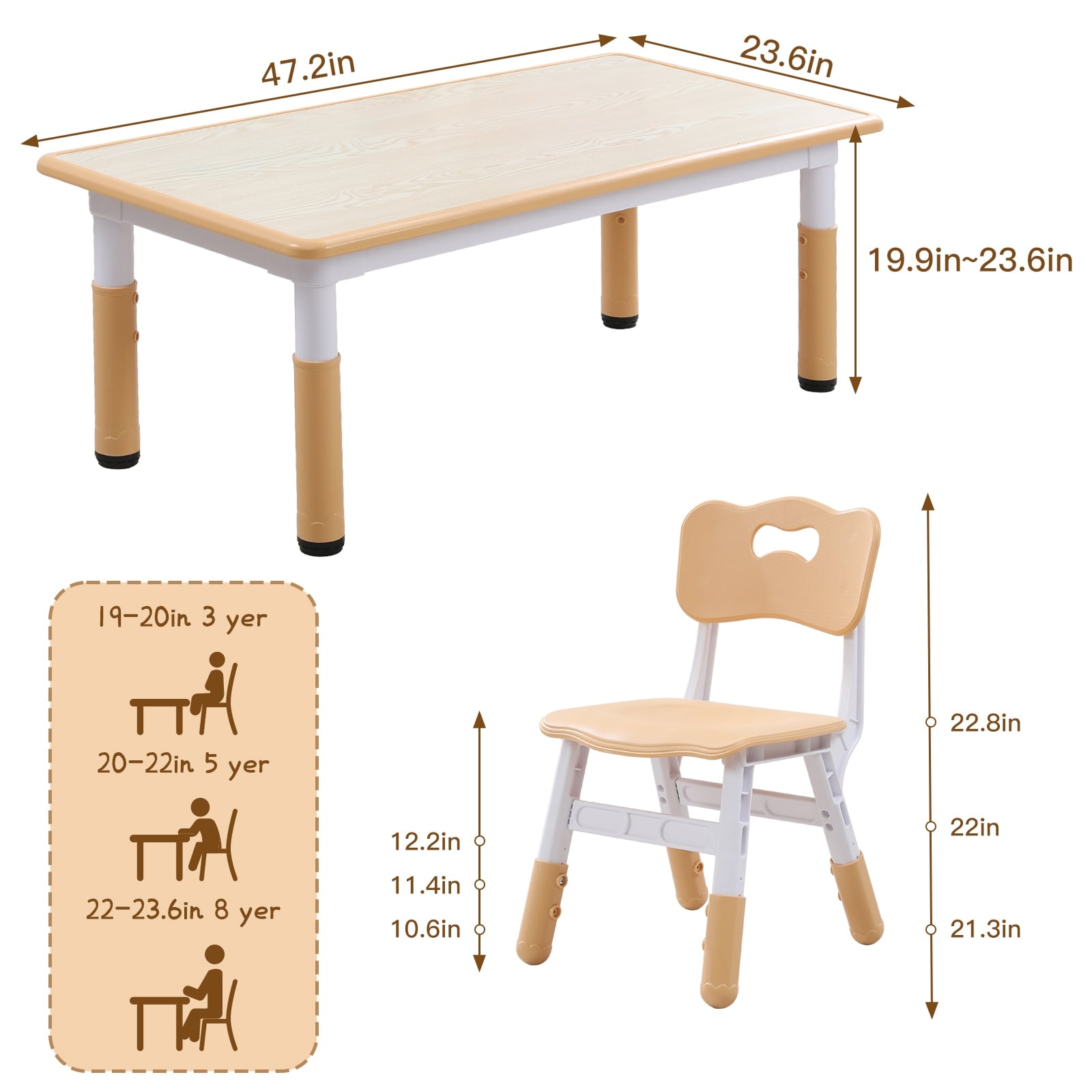 Single table and chair sales