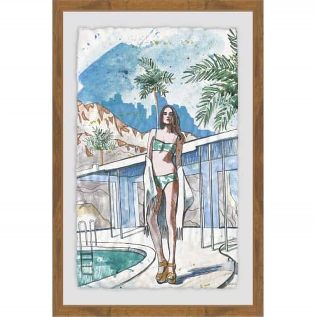 Rustic Romance Canvas Wall Art - 24" Framed Painting Print - Modern Home Decor - Large Canvas Prints for Wall