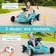 preview thumbnail 19 of 22, Remote Control Kids Go Kart with Music and LED Lights - 33" x 27.5" x 18"