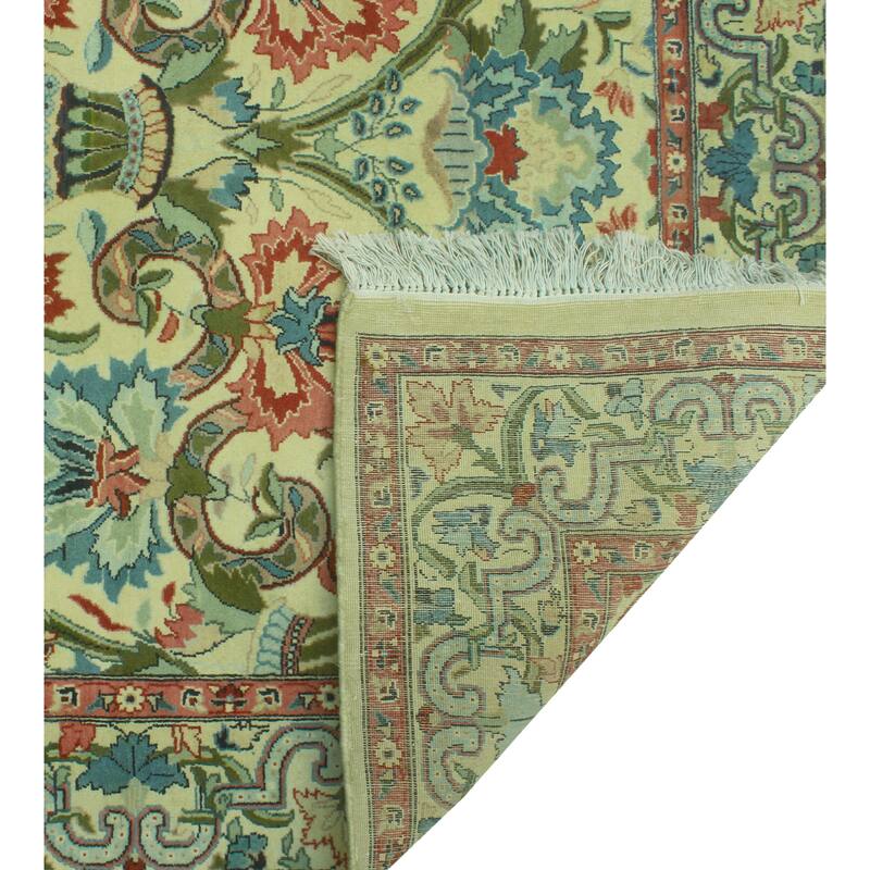 Pak-Persian Bashir Ivory/Rose Rug - 4'1" x 6'2"