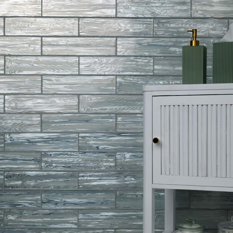 Ackland AKM-G-3X12TLG-CA 12" x 12" Glass Solid Wall Tile - Glossy - Elaris