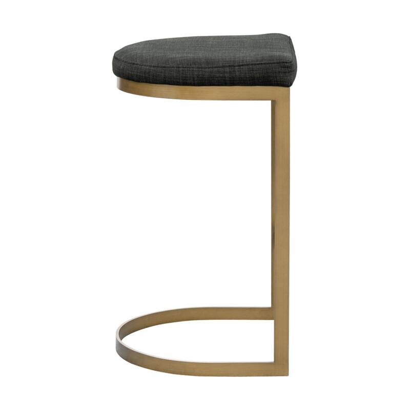 Madison Park Marc Charcoal/ Antique Gold Counter Stool