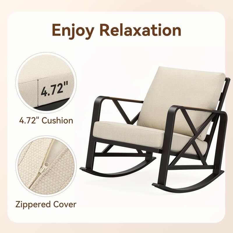 Patio Rocker With Cushions