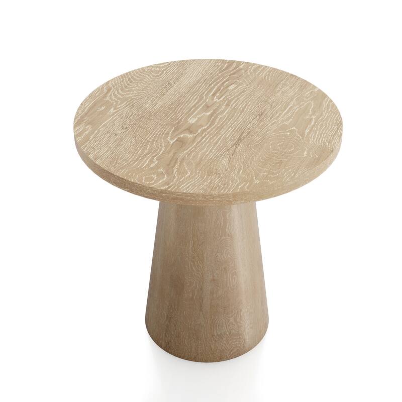 Furniture of America Vitten Contemporary Oak Rubberwood 2-Piece End Table Set