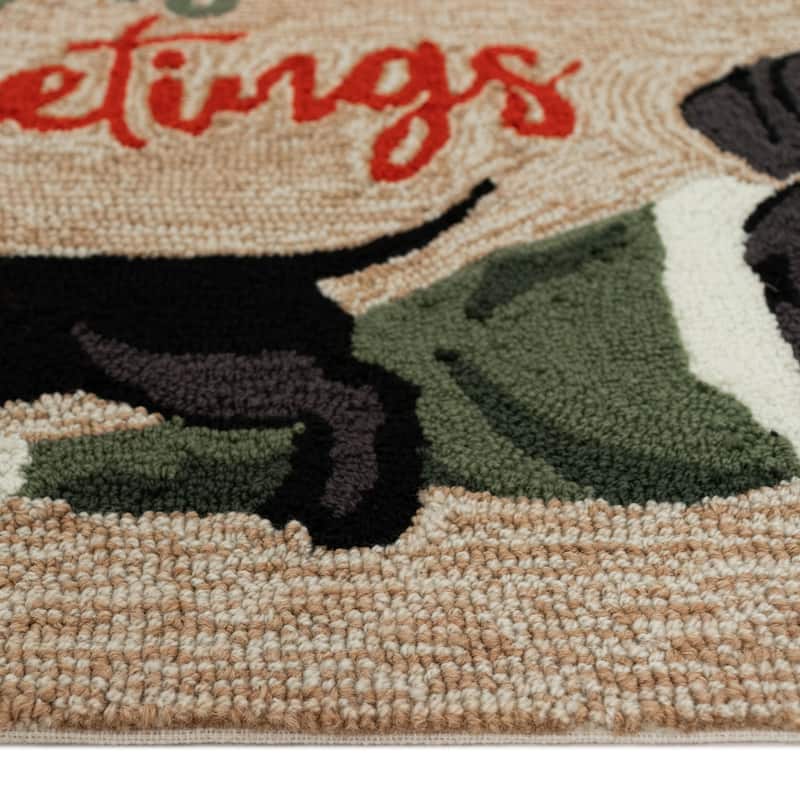 Liora Manne Frontporch Dachsund Greetings Indoor/Outdoor Rug