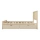 preview thumbnail 12 of 46, Rattan Platform Bed Frame with 4 Storage Drawers and Wooden Rattan Headboard for Kids, No Box Spring Needed